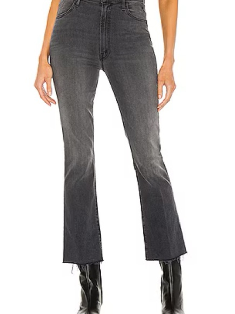 MOTHER | High-Rise Gray Flared Women's Jeans, sz 25